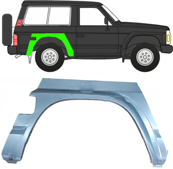 Hinten 2 Tür Radlauf Blech für Nissan Patrol Y60 Gy60 1990 - 1997 rechts