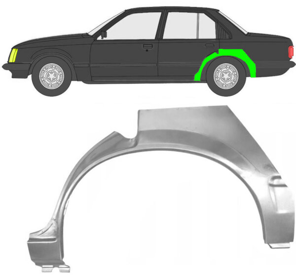 Hinten Radlauf Blech für Vauxhall Rekord E 1982 - 1986 links