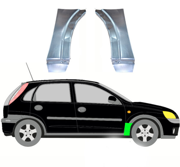 Vorne Kotflügel Blech für Vauxhall Corsa C 2003 - 2010 links & rechts