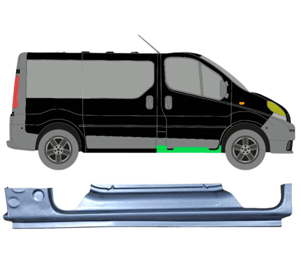 Vorne Schweller Blech für Nissan Primastar 2001 - 2014 rechts