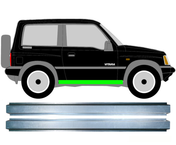 Innen Schweller Blech Satz für Suzuki Vitara 1988 - 1998 rechts & links