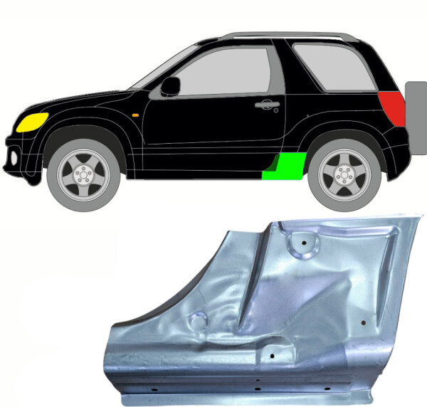 Hinten 3 Tür Schweller Blech für Suzuki Grand Vitara 2005 - 2012 links