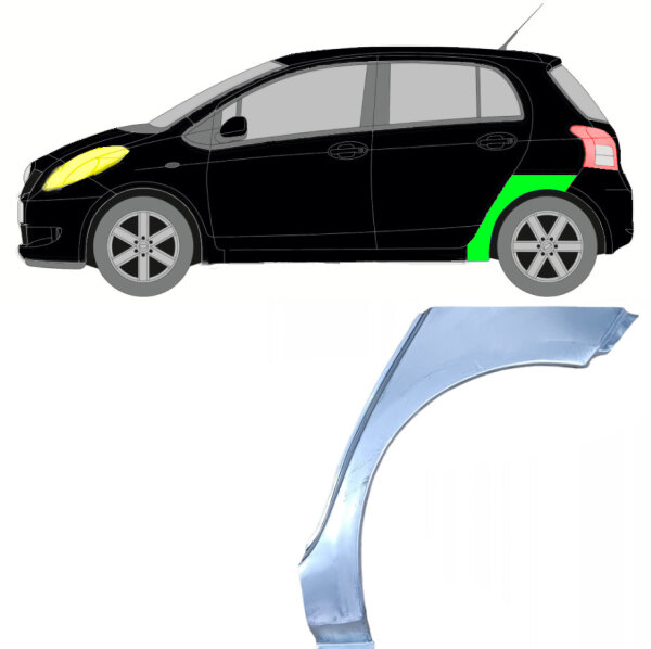 Hinten 5 Tür Radlauf Blech für Toyota Yaris 2006 - 2011 links