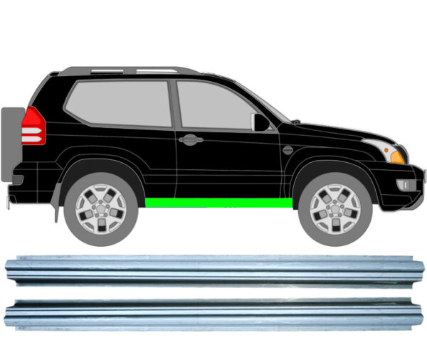 3 Tür Schweller Blech Satz für Toyota Land Cruiser 03 - 10 rechts & links