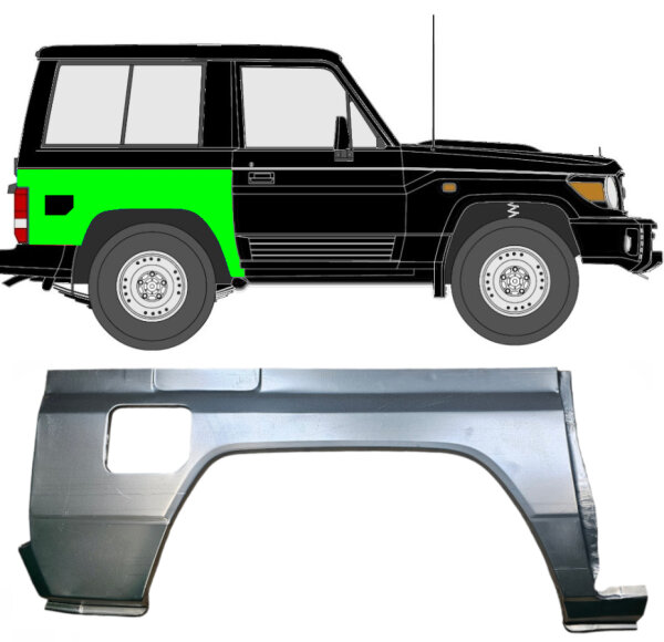 Hinten Kotflügel Blech für Toyota Land Cruiser 1984 - 1993 rechts