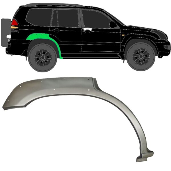 Hinten 5 Tür Radlauf Blech für Toyota Land Cruiser 2003 - 2010 links