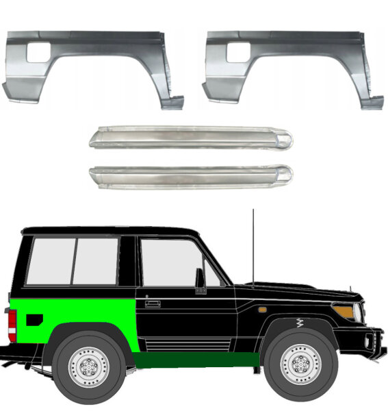 Radlauf hinten & Schweller Satz für Toyota Land Cruiser 84 – 93 rechts & links