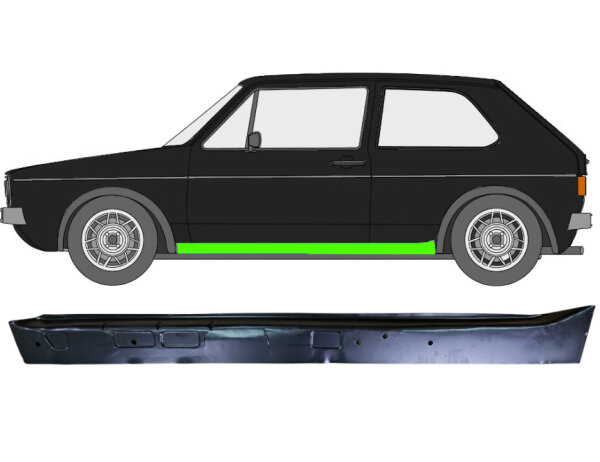 Innen Schweller Blech für Volkswagen Golf I 1974 - 1985 links