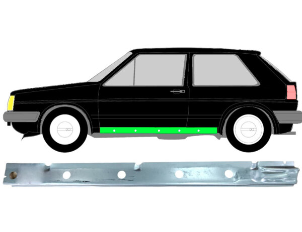 Innen Schweller Blech für Volkswagen Golf II 1982 - 1992 links