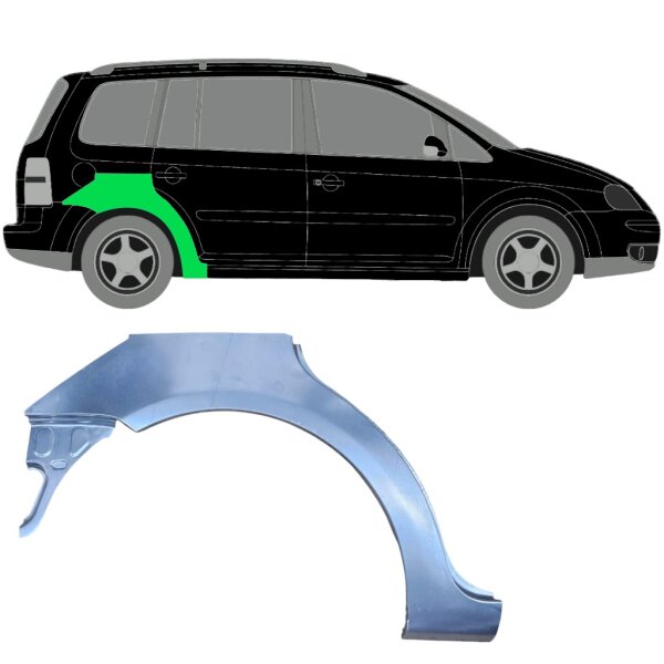 Hinten Radlauf Blech für Volkswagen Touran 2003 - 2010 links