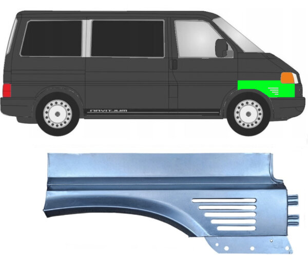 Vorne Kotflügel Blech für Volkswagen Transporter T4 1996 - 2003 rechts