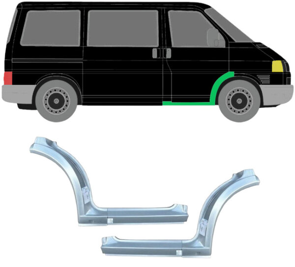 Vorne Radlauf & Schweller Satz für Volkswagen Transporter T4 Ab 96 rechts & links