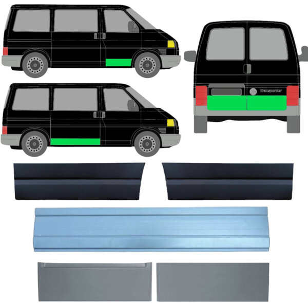 Vorne & Hinten Tür Blech Satz für VW Transporter T4 90 - 03 rechts & links