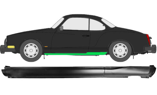 Schweller Blech für Volkswagen Karmann Ghia 1955 - 1974 links