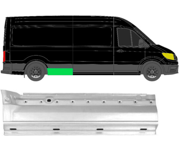 Hinten Lang Kotflügel Blech für Volkswagen Crafter Ab 2017 rechts