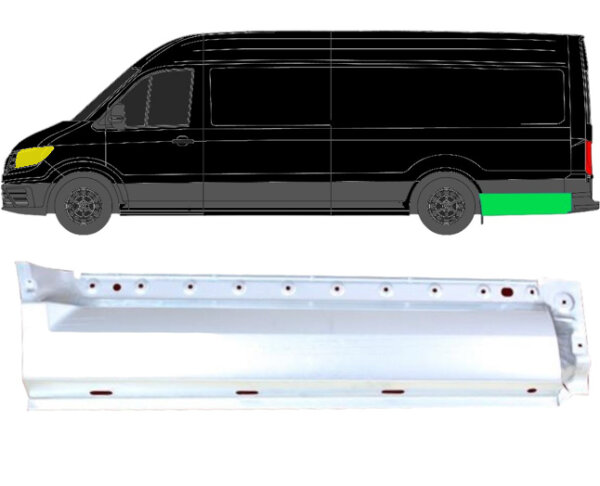 Hinten Extra Lang Kotflügel Blech für Volkswagen Crafter Ab 2017 links