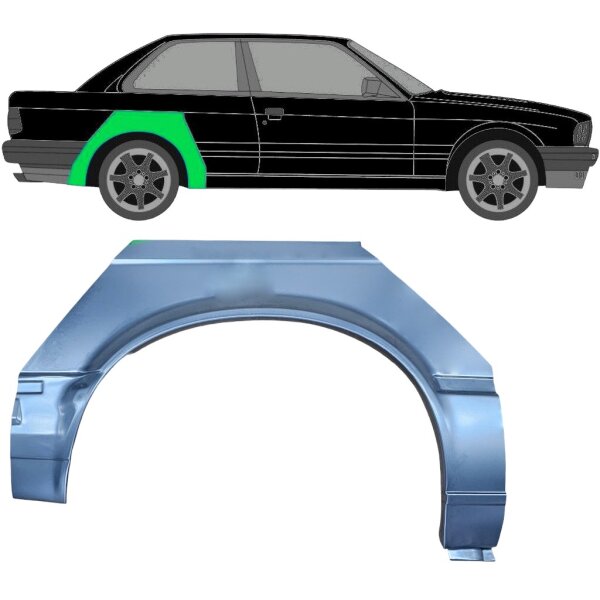 Hinten 2 Tür Radlauf Blech für Bmw 3 E30 1982 - 1987 rechts