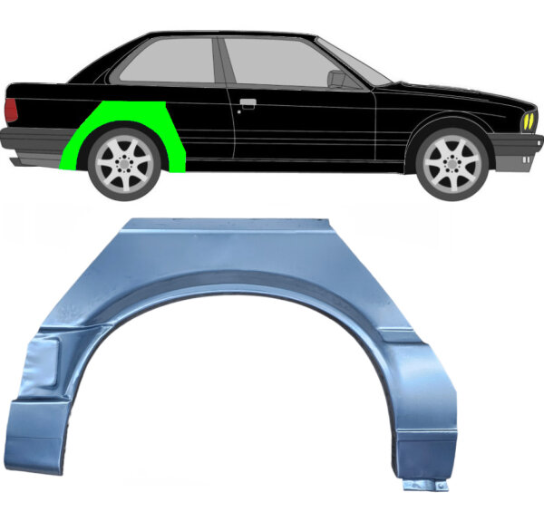 Hinten 2 Tür Radlauf Blech für Bmw 3 E30 1987 - 1994 rechts