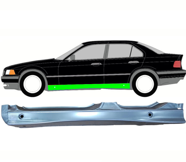 Voll Schweller Blech 1mm Stahl für Bmw 3 E36 1990 - 2000 links