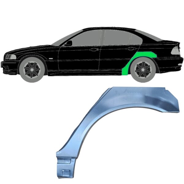 Hinten Radlauf Blech Klein für Bmw 3 E46 1998 - 2008 links