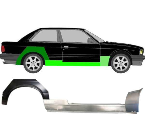 Radlauf hinten Schweller & Kotflügel vorne für Bmw 3 E30 82 – 87 rechts