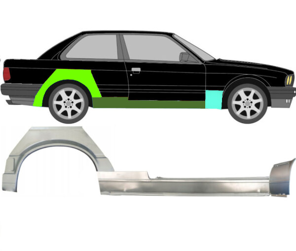 Radlauf Schweller & Kotflügel vorne für Bmw E30 87 -94 rechts