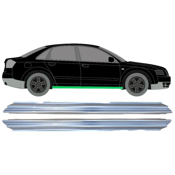 Schweller Blech Satz für Audi A4 B6 2000 - 2007 rechts & links