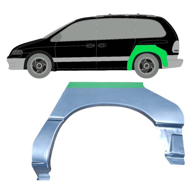 Hinten Radlauf Blech für Chrysler Voyager 1996 - 2001 links