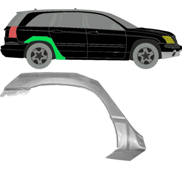 Hinten Kotflügel Blech für Chrysler Pacifica 2003 - 2007 rechts