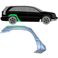 Hinten Kotflügel Blech Für Chrysler Pacifica 2003 bis 2007 Rechts