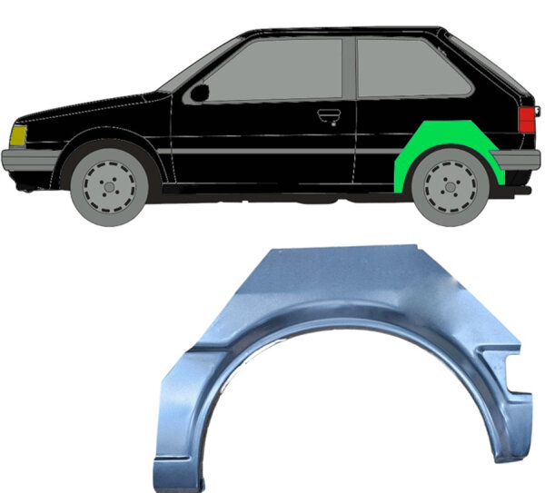 Hinten 3 Tür Radlauf Blech für Nissan Micra K10 1982 - 1992 links