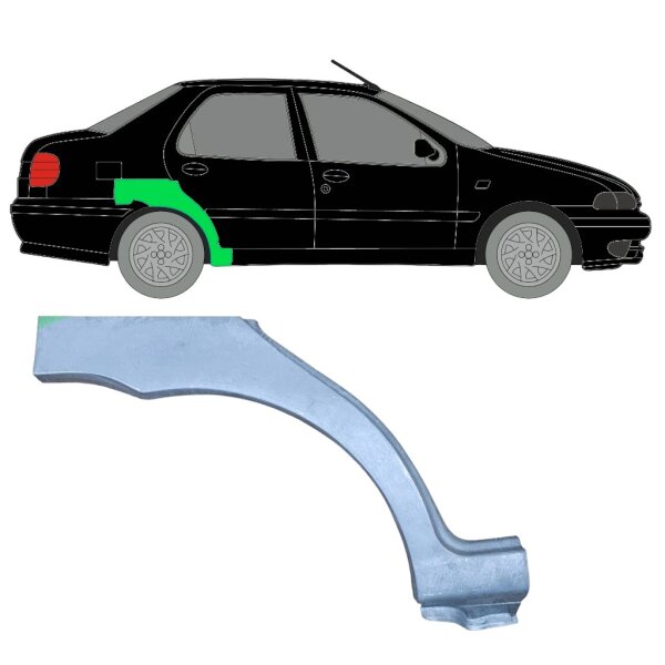 Hinten Radlauf Blech für Fiat Siena 1997 - 2001 rechts