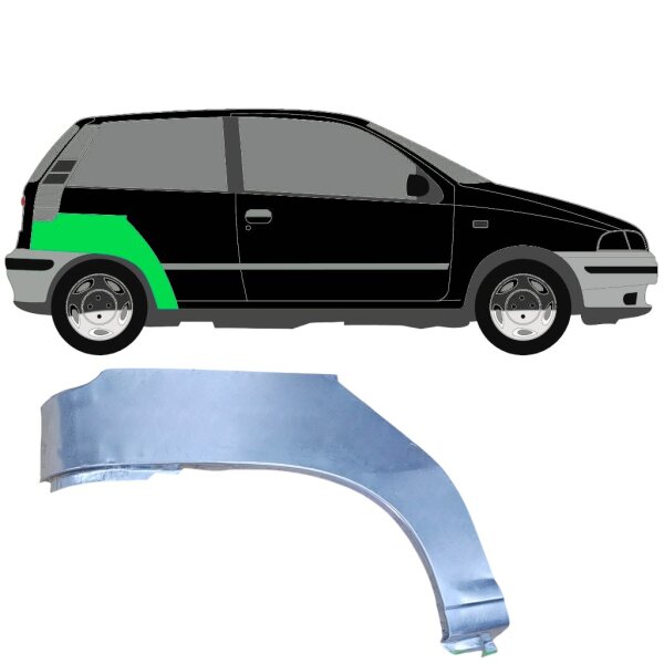 Hinten 3 Tür Radlauf Blech für Fiat Punto 1993 - 1999 rechts