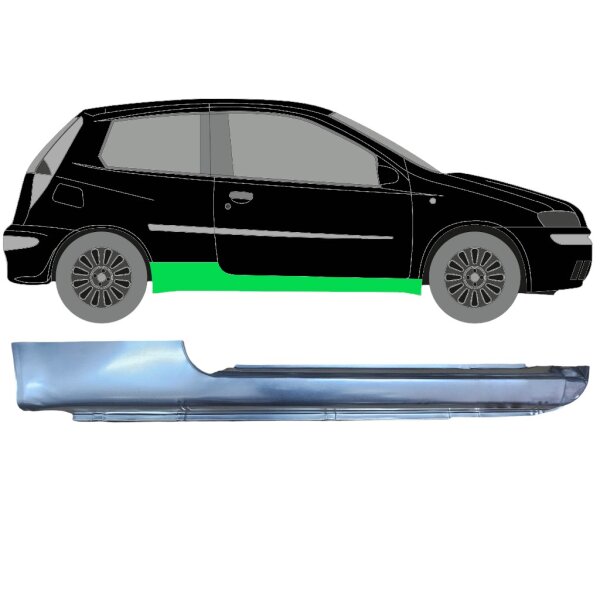 3 Tür Schweller Blech für Fiat Punto 1999 - 2010 rechts