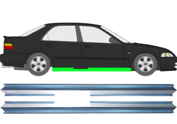 4 Tür Schweller Blech Satz für Honda Civic Eh9 91 - 95 rechts & links