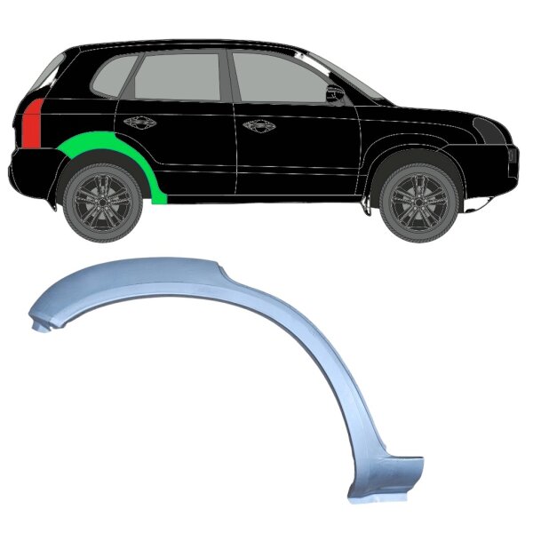 Hinten Radlauf Blech für Hyundai  Tucson 2004 - 2010 rechts