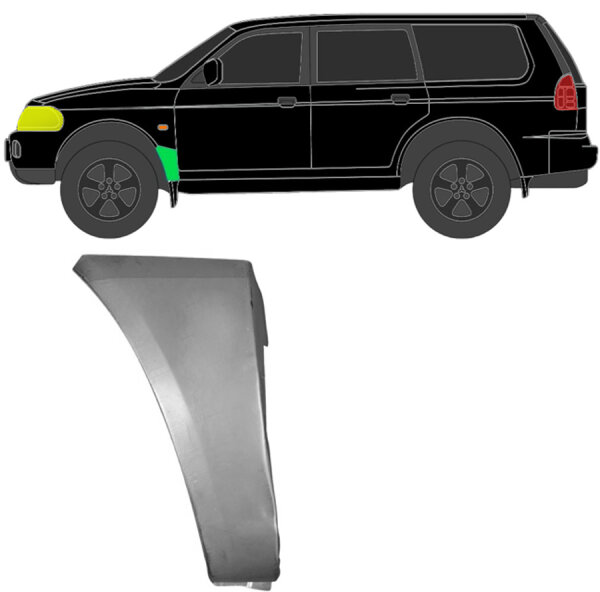 Vorne Kotflügel Blech Unten Teil Hinten Rad für Mitsubishi Pajero Sport 1996 - 2008 links