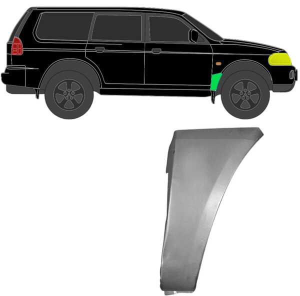 Vorne Kotflügel Blech Unten Teil Hinten Rad für Mitsubishi Pajero Sport 1996 - 2008 rechts