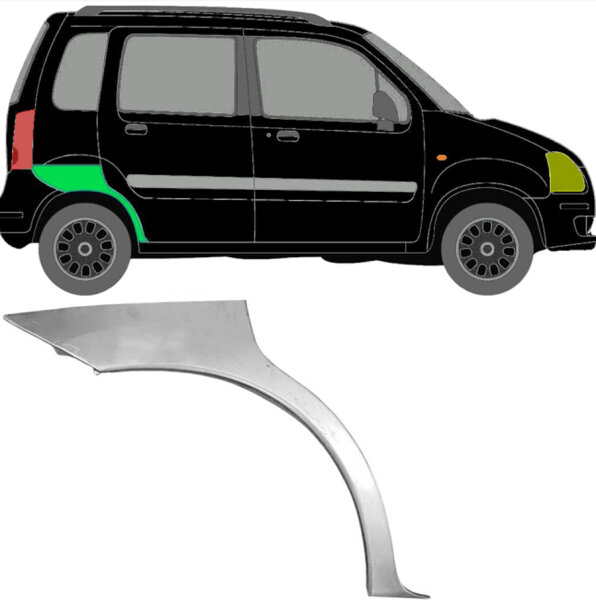 Hinten Radlauf Blech für Opel Agila A 2001 - 2008 rechts