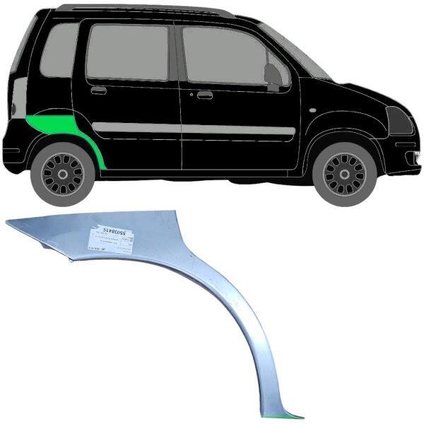 Hinten Radlauf Blech für Vauxhall Agila A 2001 - 2008 rechts