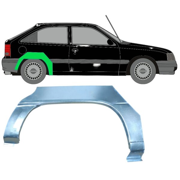 Hinten 3 Tür Radlauf Blech für Opel Kadett E 1984 - 1993 rechts