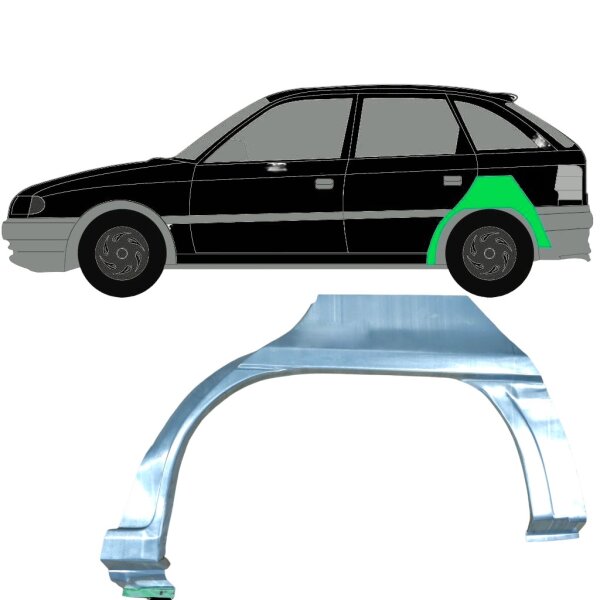 Hinten Heckklappe Radlauf Blech für Opel Astra F 1991 - 2002 links