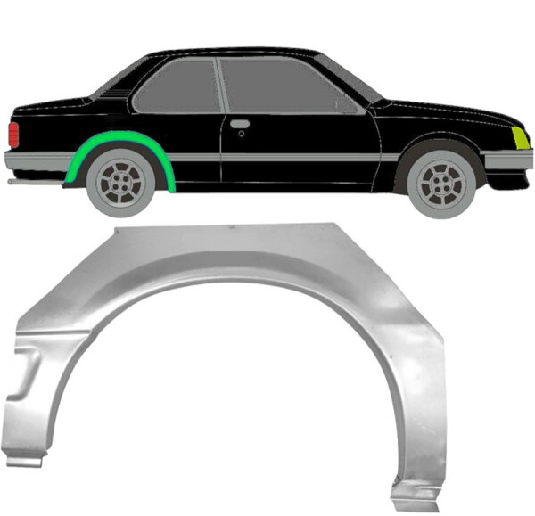 Hinten 3 Tür Kotflügel Blech für Vauxhall Cavalier 1981 - 1988 rechts