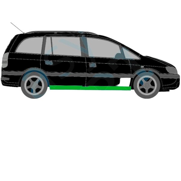 Schweller Blech Satz für Opel Vauxhall Zafira A 1999 - 2005 rechts & links