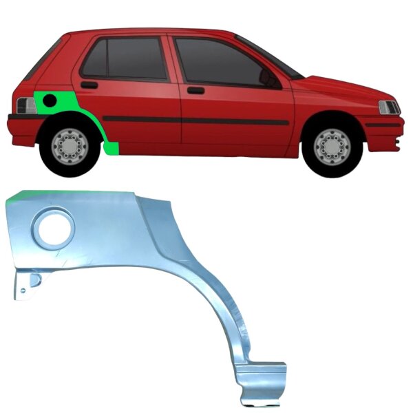 Hinten 5 Tür Radlauf Blech für Renault Clio I 1990 - 1998 links