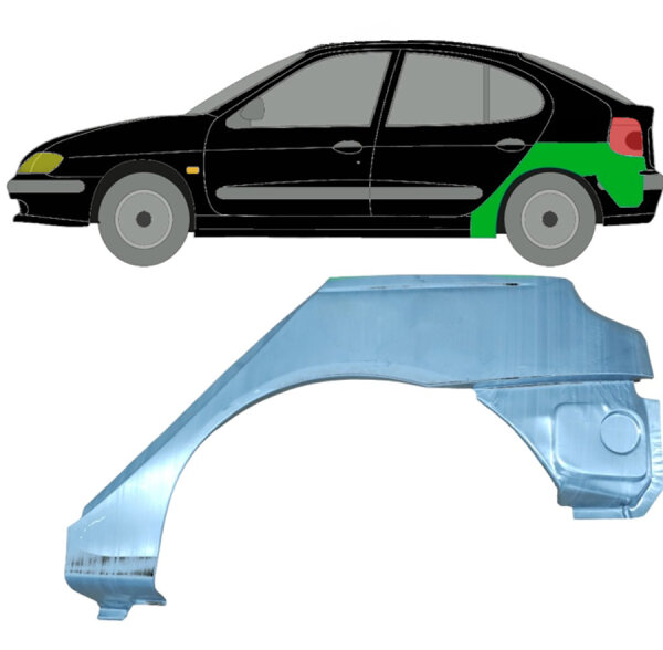 Hinten Radlauf Blech für Renault Megane I Schrägheck 1995 - 2003 links