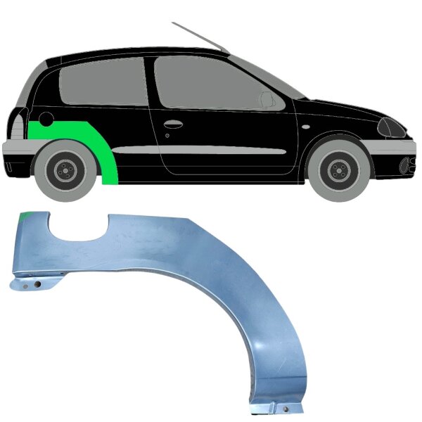 Hinten 3 Tür Radlauf Blech für Renault Clio II 1998 - 2012 links