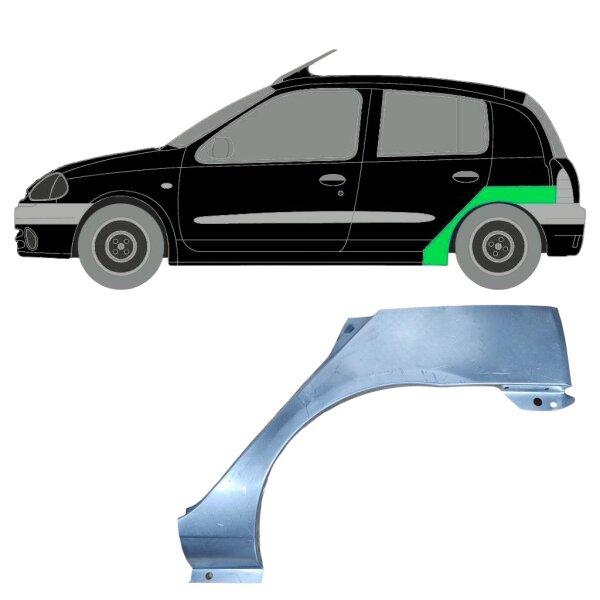 Hinten 3 Tür Radlauf Blech für Renault Clio II 1998 - 2012 rechts