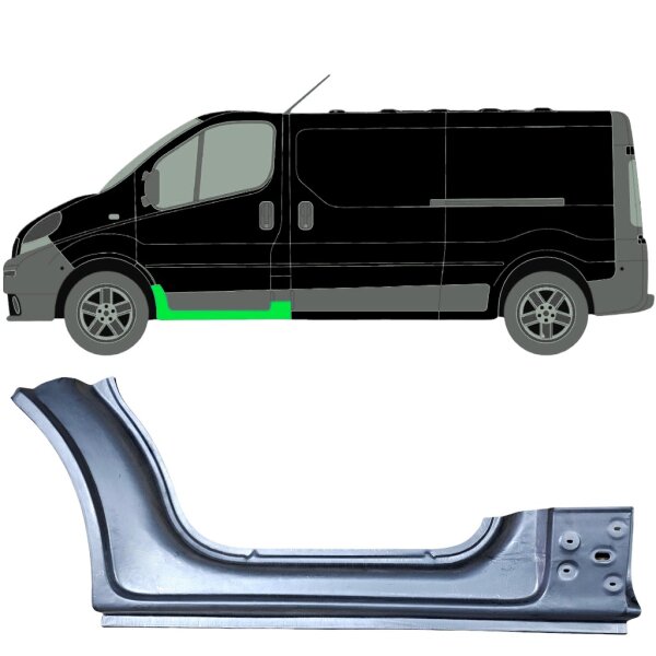 Vorne 1/3 Schweller Blech für Renault Trafic 2001 - 2014 links