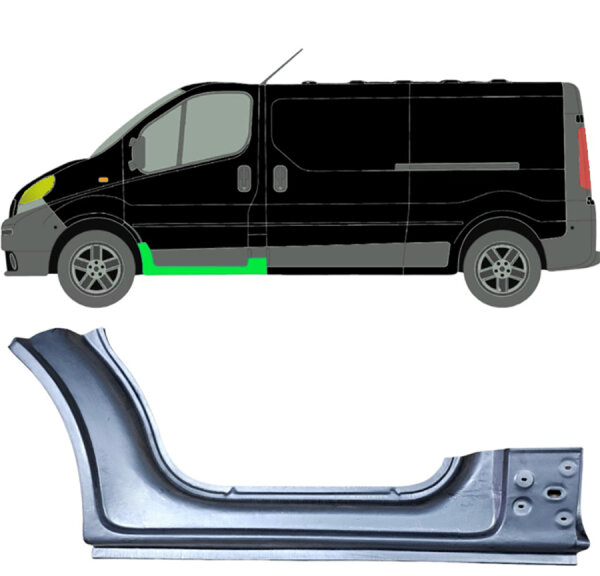 Vorne 1/3 Schweller Blech für Nissan Primastar 2001 - 2014 links